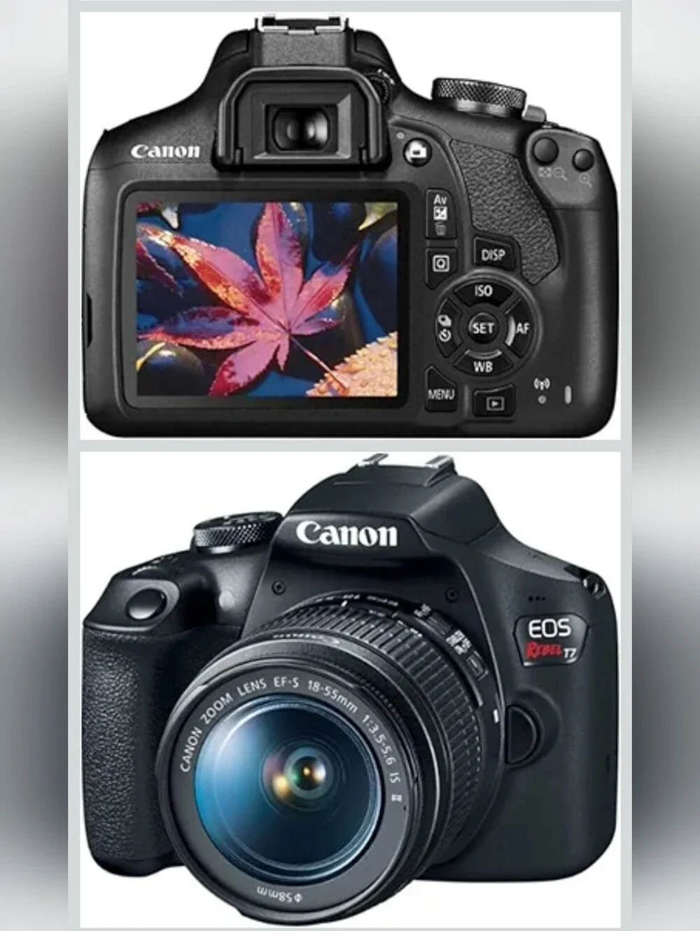 Canon DSLR Camera Kit in Black with Carry Bag and Zoom Lens